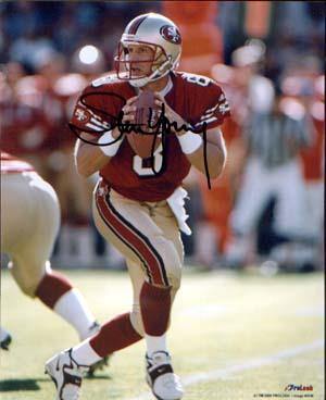 Steve Young Autographed 8x10 Photo - Vintage Dugout