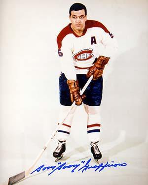 Boom Boom Geoffrion Autographed 8x10 Photo - Vintage Dugout