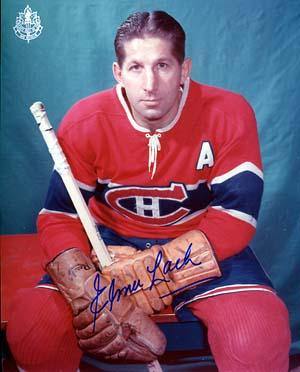 Elmer Lach Autographed 8x10 Photo - Vintage Dugout