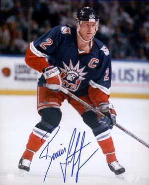 Brian Leetch Autographed 8x10 Photo - Vintage Dugout