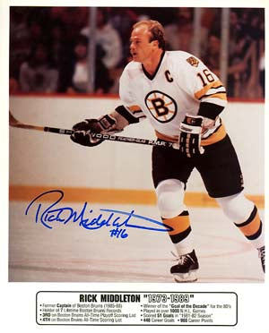 Rick Middleton Autographed 8x10 Photo