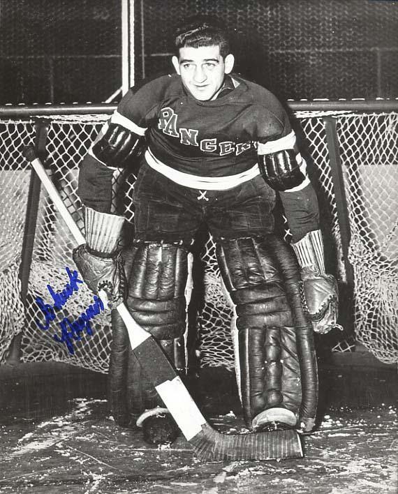 Chuck Rayner Autographed 8x10 Photo - Vintage Dugout