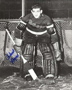 Chuck Rayner Autographed 8x10 Photo - Vintage Dugout