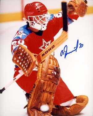 Vladsik Tretiak Autographed 8x10 Photo - Vintage Dugout