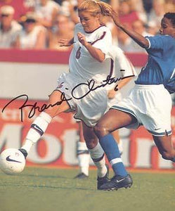 Brandi Chastain Autographed 8x10 Photo - Vintage Dugout