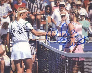 Evert/Martina Combo Autographed 8x10 Photo - Vintage Dugout