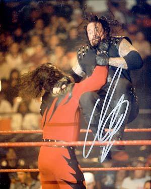 The Undertaker Autographed 8x10 Photo - Vintage Dugout
